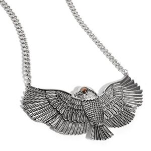 Silver Eagle Pendant Necklace - Silver Color